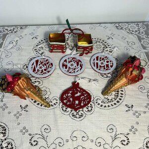 Hallmark felt cut out Christmas ornaments - plus others